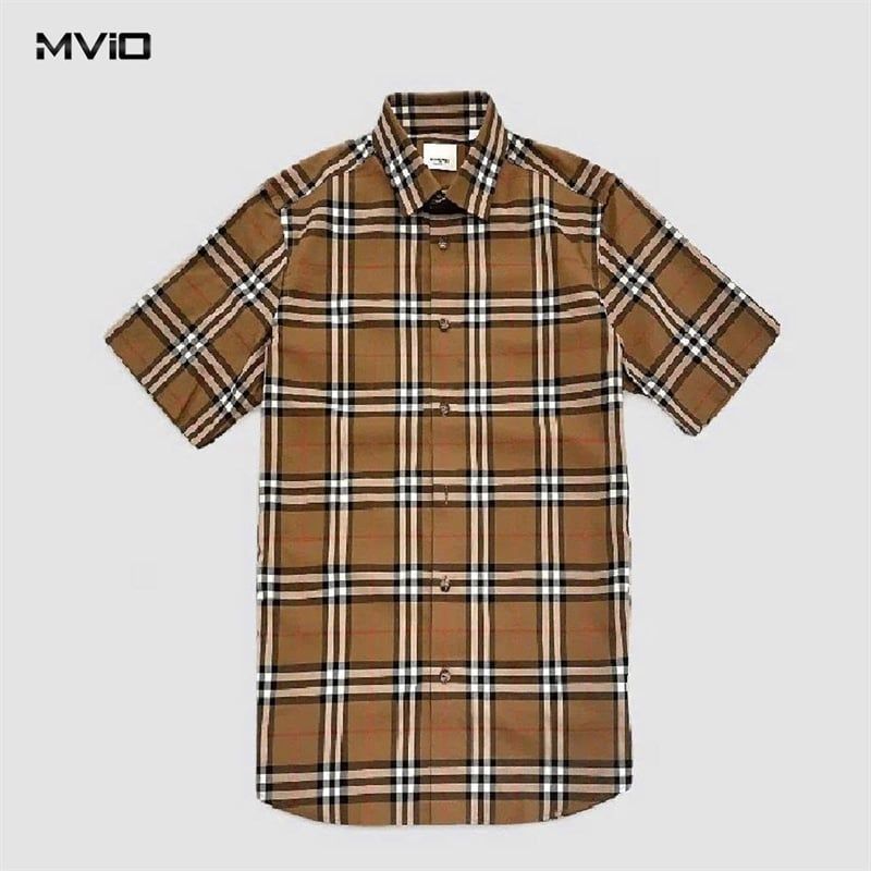  Sơ Mi Burberry Cộc Tay Taupe Ip Check 8092903 1005 