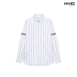  Sơ Mi Thom Browne Trắng Dài Tay Kẻ Màu MWL301O07720 960 