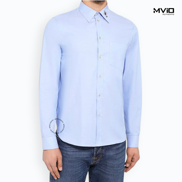  Sơ Mi Gucci Dài Tay Xanh Ong Be Cổ 575298 ZAB2U 