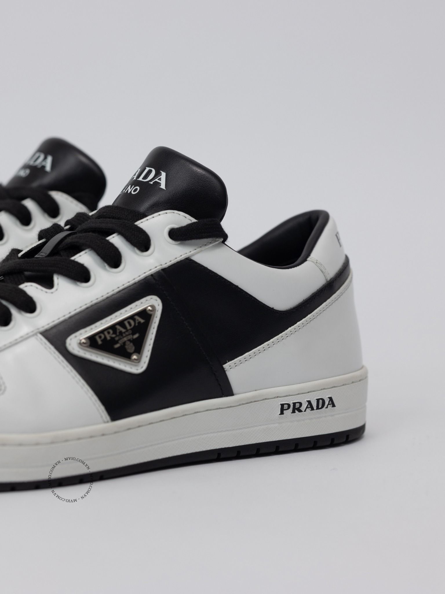  Sneaker Prada Đen Mix Trắng Branco 2EE364 3LKG 