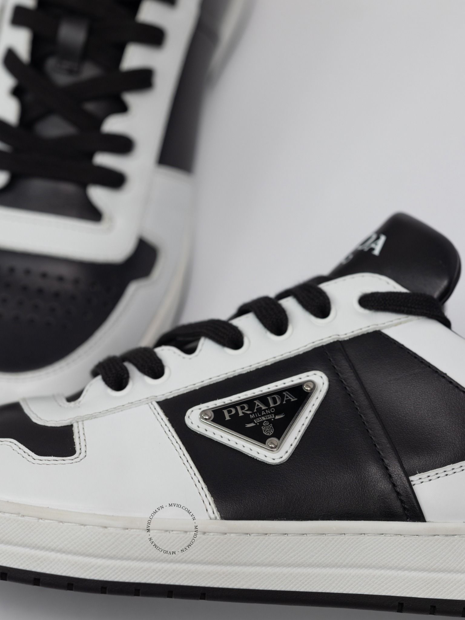  Sneaker Prada Đen Mix Trắng Branco 2EE364 3LKG 