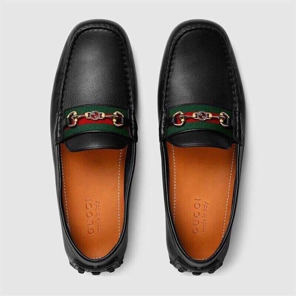  Moca Gucci Đen Vạt Cờ Xích Nhỏ 2021 