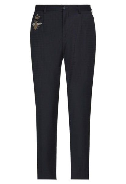  Quần Vải Dolce Gabbana Đen Ong Thêu Gold G13AMZ FUZSA 