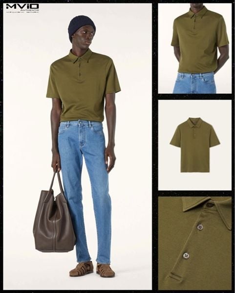  Polo Loro Piana Xanh Green Cotton Sea Island FAP0798171566 