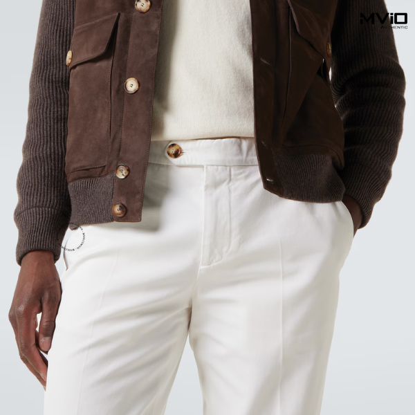  Quần Kaki Brunello Cucinelli Trắng M252DE1450 C2200 