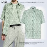  SƠ MI FENDI CỘC TAY XANH GREEN VÂN FF FS0795AR62F1MTQ 