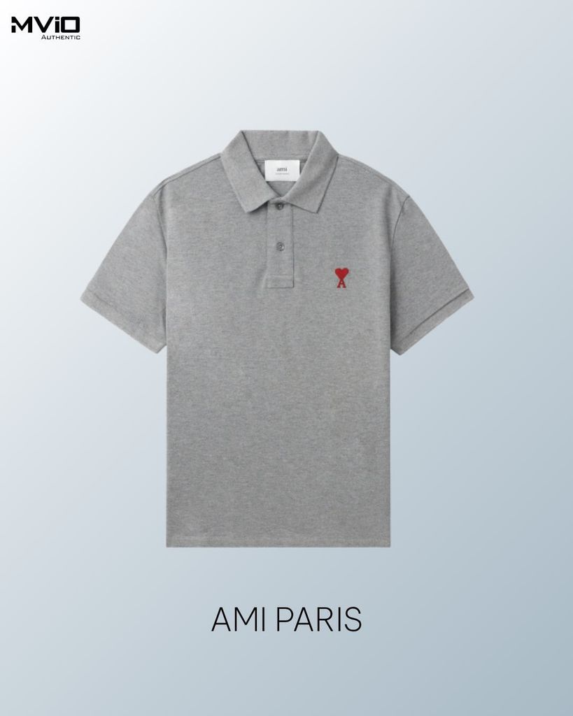  Polo Ami Xám Logo Tim Đỏ UPL0017600951 