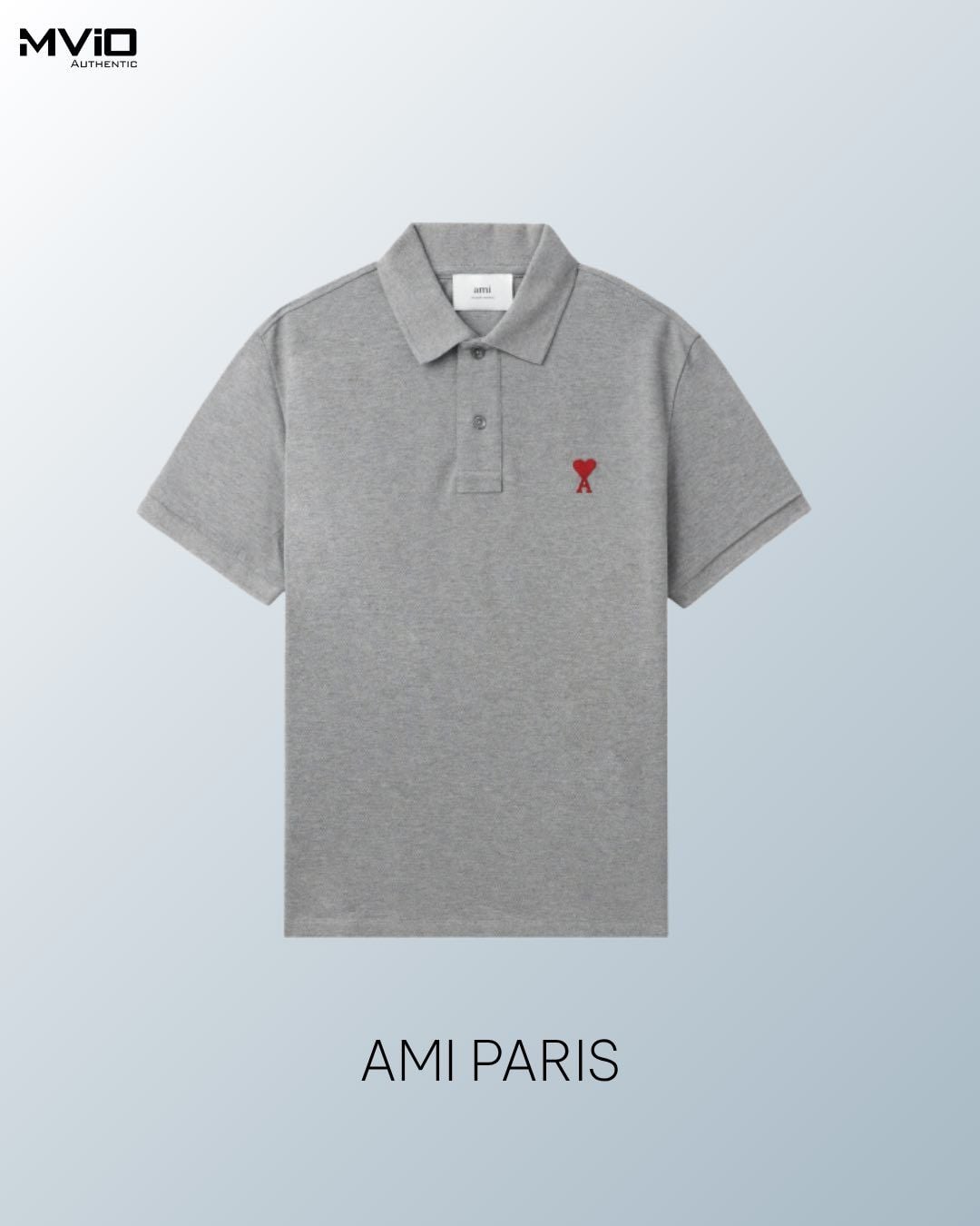  Polo Ami Xám Logo Tim Đỏ UPL0017600951 