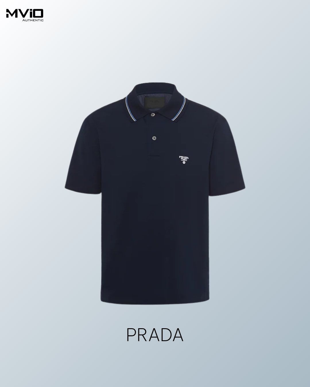  Polo Prada Navy Tag Ngực Trắng UJN798 710 