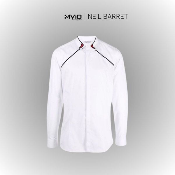  Sơ Mi Neil Barrett Dài Tay Trắng BCM004CV-R0065 
