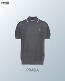  Polo Prada Grey Dệt Kim Logo Ngực UMB562 13BO F112 008 