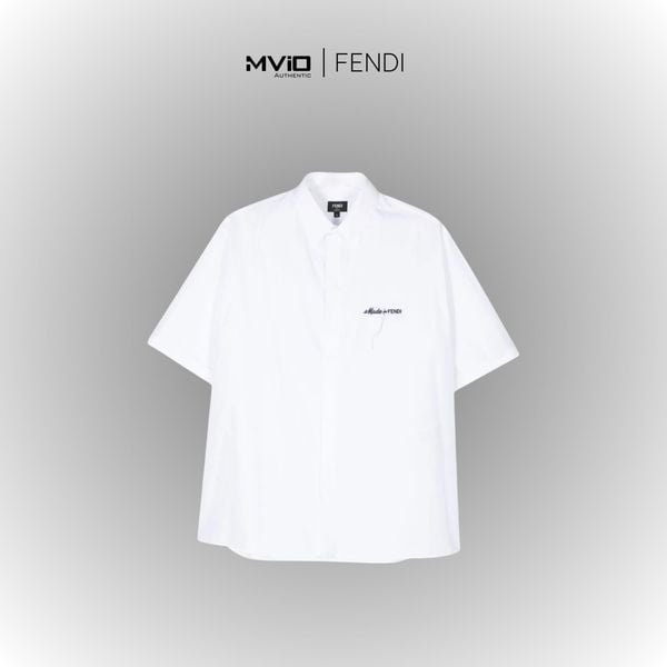  Sơ Mi Fendi Trắng Cộc Tay Logo Made In Fendi FS0795AR64P0QA0 