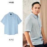  Sơ Mi A.P.C Cộc Tay Xanh Nhạt MA41100112914 