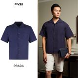  Sơ Mi Prada Navy Tag Ngực UCS414SUMO16FY_F0021 