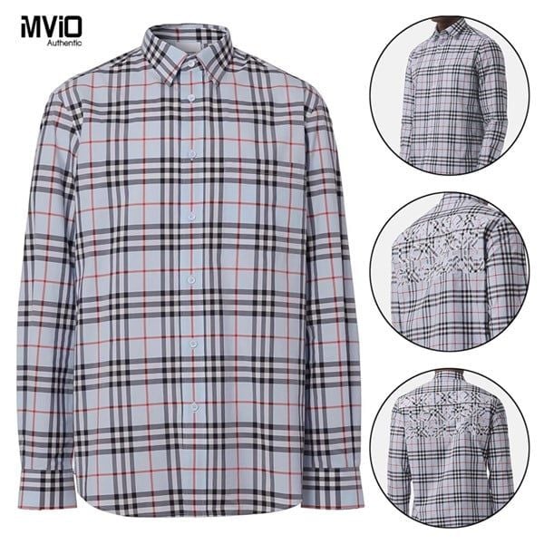  Sơ Mi Burberry Dài Tay Pale Bule Ip Check 8038522 1003 
