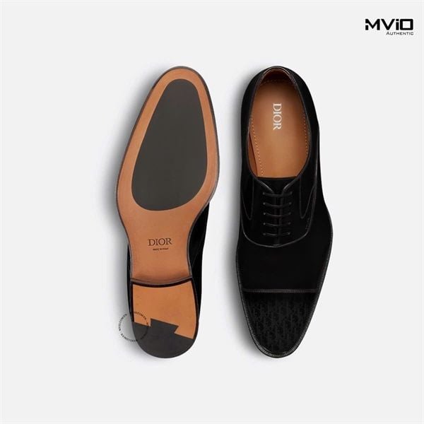  Giày Dior Lace Up Đen Vân Oblique 3DE333ZTJ900 405 