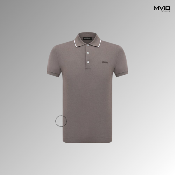  Polo Zegna Xám Cổ Viền Trắng UD358A7.D746.N07.50.R 