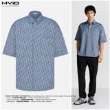  Sơ Mi Dior Cộc Tay Denim Oblique 593D593A3016 