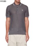 Polo Prada Grey Dệt Kim Logo Ngực UMB562 13BO F112 008 