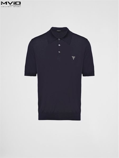  Polo Prada Navy Tag Ngực Trắng UMB267 S212ZLE F0008 