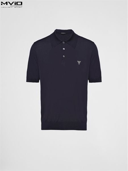  Polo Prada Navy Tag Ngực Trắng UMB267 S212ZLE F0008 