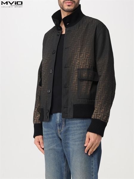  Khoác Fendi Vân FF Đen Vàng FW1165AQMW 