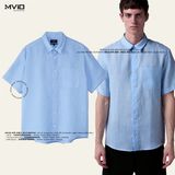  Sơ Mi A.P.C Cộc Tay Xanh Nhạt MA41100112914 
