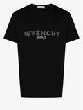  Phông Givenchy Đen Chữ Trắng Khuy Bm700Zq3002 