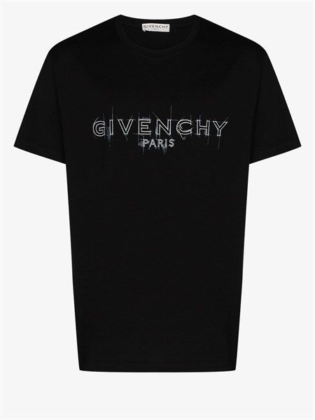  Phông Givenchy Đen Chữ Trắng Khuy Bm700Zq3002 