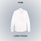  Sơ Mi Loro Piana Trắng Cotton Gai FAL3899. 