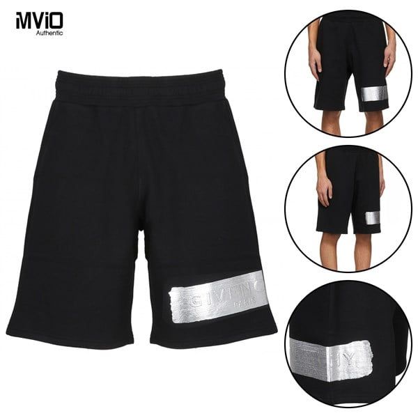  Short Givenchy Nỉ Đen Tag Bạc Bm50S130Af001 