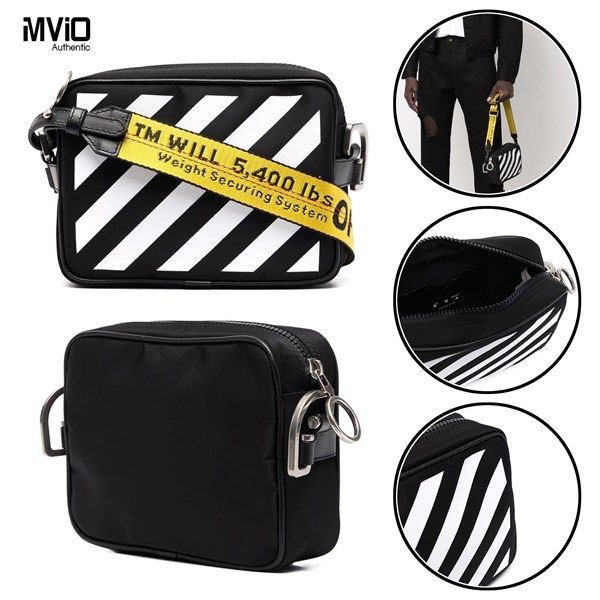  Túi Đeo Chéo Off White Đen Dây Vàng Omnq003 S22Fab001 