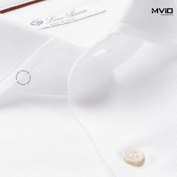  Sơ Mi Loro Piana Trắng Cotton Gai FAL3899. 