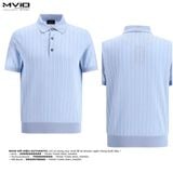  Polo Brioni Xanh Nhạt Kẻ Trắng Dệt Kim URM20OPCK 4990 
