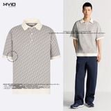 Polo Dior Trắng Vân Oblique 293M832AT396_C085 