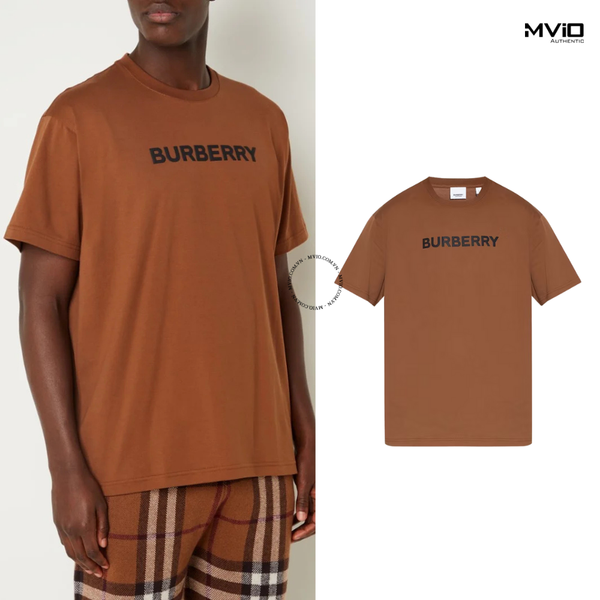  Phông Burberry Nâu Chữ Đen Ngực 8065149 