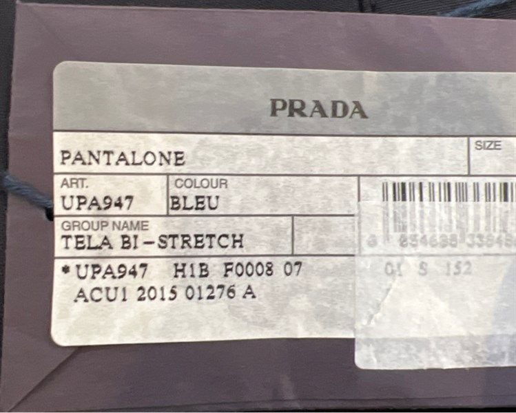  Quần Vải Prada Xanh Nhạt Bleu Upa497 