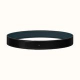 Belt Hermes Reversible Leather Strap Noir / Navy ( Đen Navy) 