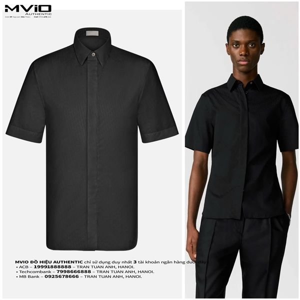  Sơ Mi Dior Đen Cộc Tay Vân Oblique 013c503a4743 
