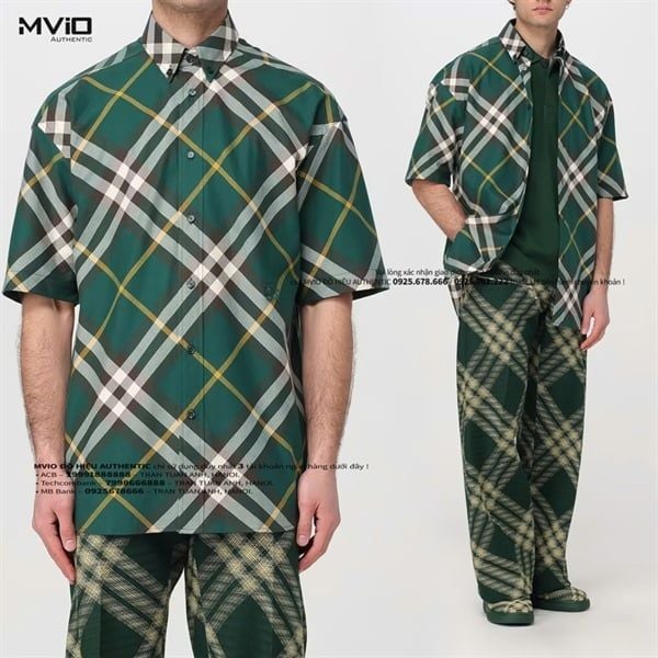  Sơ Mi Burberry Cộc Tay Ivy IP Check 8082903 