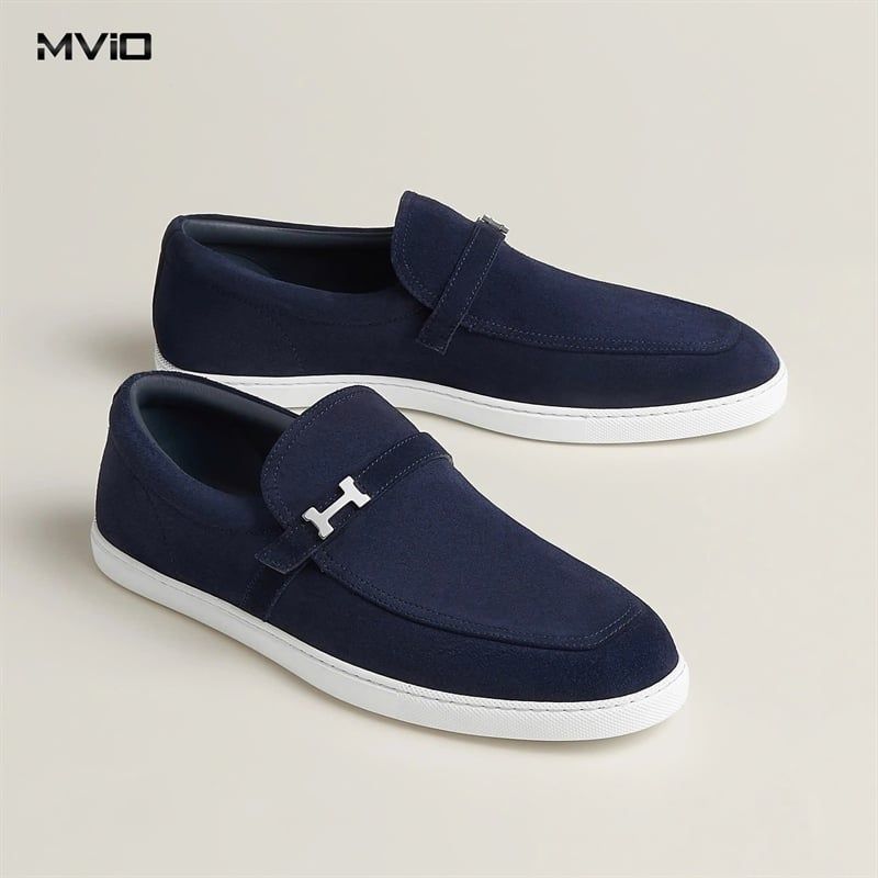  Loafer Hermes Like Blue H Sliver H252924ZAI2390 