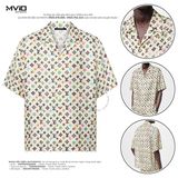  Sơ Mi Louis Vuitton Lụa Cộc Tay Monogram Màu 1AFQ24 