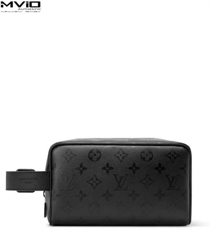  Túi Louis Vuitton Locker Dopp Kit Đen Vân Monogram Đen M26810 
