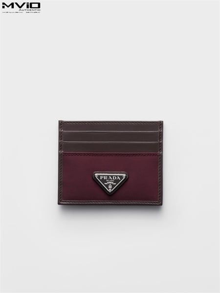  Card Holder Prada Nâu Đỏ Tag 2MC0252DW3 F0007 