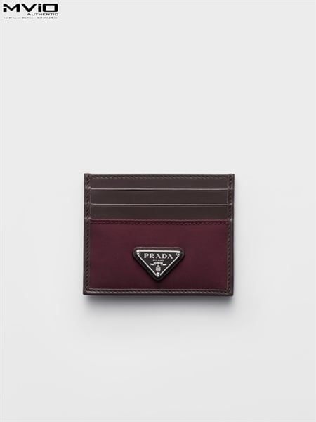  Card Holder Prada Nâu Đỏ Tag 2MC0252DW3 F0007 