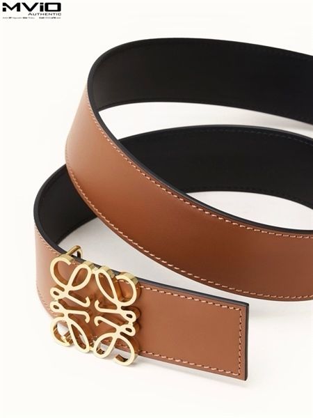  Belt Loewe Mặt Gold Dây Đen & Nâu Vàng Bò E821Z20X02 