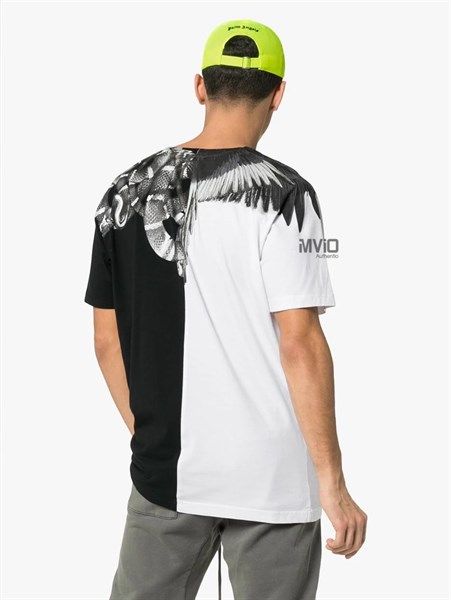  Phông Marcelo Burlon Đen Trắng Cánh Rắn Cmaa018R 1020 