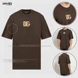  Phông Dolce Gabbana Nâu Logo DG Vàng G8PN9TG7JJ8 M1512 
