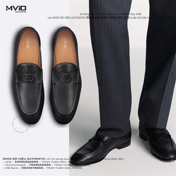  Loafer Dior Đen CD Da Mềm 3LO155ZSA_H900 