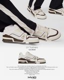  Sneaker Louis Vuitton Trắng Vân Monogram Viền Nâu 1ACWGR 